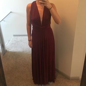 Lulus tricks of the trade burgundy dress